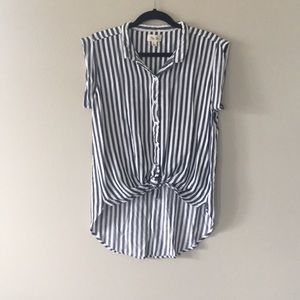 Striped button up blouse